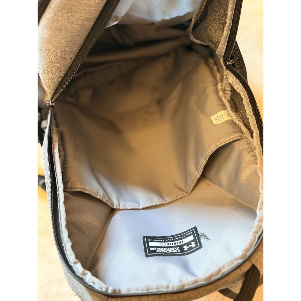 Under Armour Hustle 5.0 Backpack 1361176 002 Gray/Black